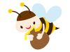 かわいいミツバチくんのイラスト