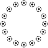 サッカーボールの丸形（円形）フレーム２