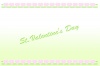 ハートラインのバレンタインメッセージカード：グリーン
