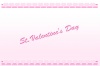 ハートラインのバレンタインメッセージカード：ピンク