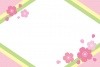 ひなまつりフレームカード05/桜の花