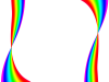 虹をイメージした抽象背景フレーム