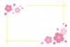 春の花フレームカード03/桜の花