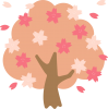 桜の木と花びら01
