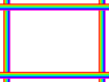 虹をイメージしたレインボー背景フレーム
