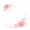 桜のおしゃれな和風円形フレーム