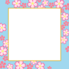 桜の花模様フレームシンプル飾り枠背景イラスト透過png