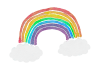 手書きのかわいい虹のイラスト
