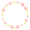 花の丸フレーム・ピンク