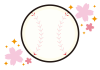 2_枠_野球ボール・桜