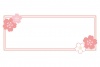 和風桜フレーム02/四角横/ピンク