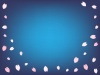 夜の桜吹雪フレーム、青い背景に桜の花びら