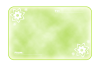 水彩タッチの角丸フレーム：グリーン
