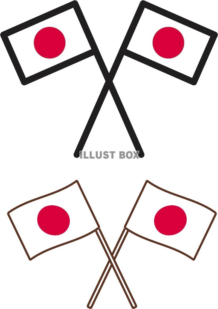 日本の国旗のイラスト素材