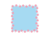 シンプルな桜の正方形フレーム背景