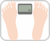 ヘルスメーター 体重計と足　カラー