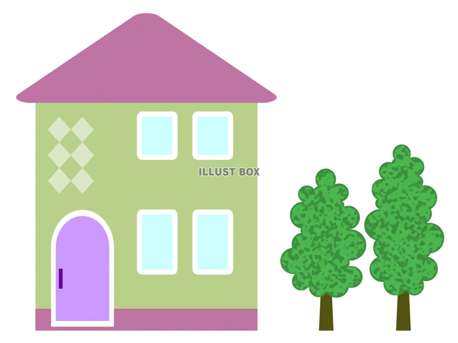 お家の壁紙画像シンプルマイホーム背景素材イラスト