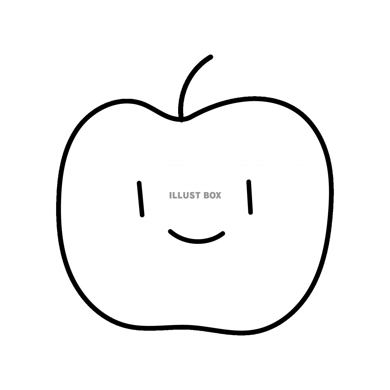 4_イラスト_リンゴ・表情