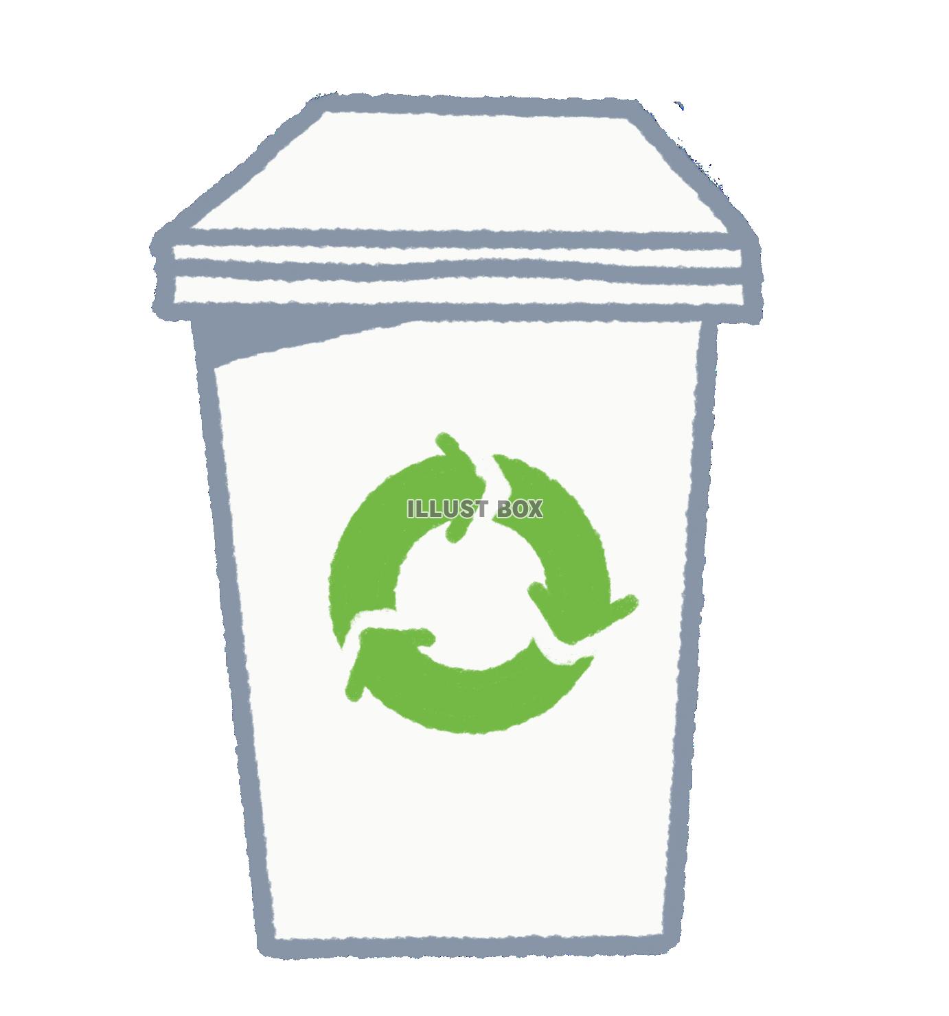 リサイクルゴミ回収箱のアイコン 