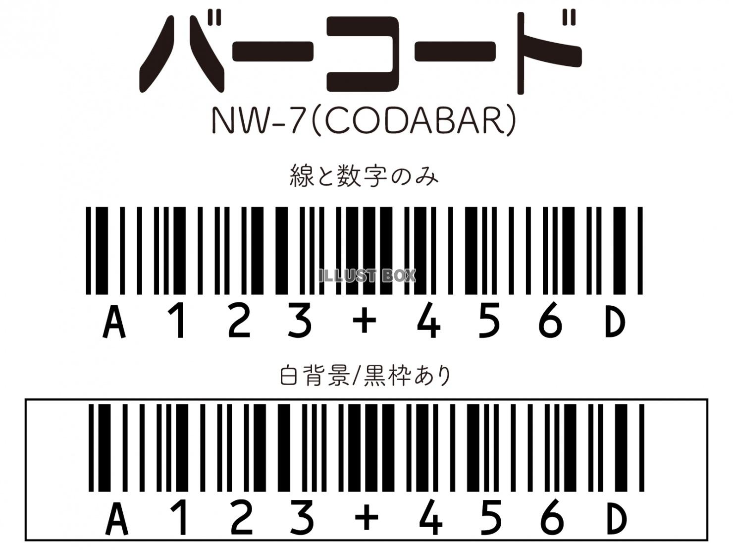 バーコード(NW-7(CODABAR))