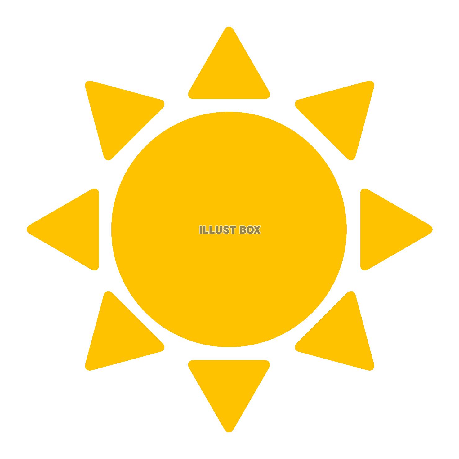 シンプルな太陽のイラスト１
