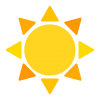 シンプルな太陽のイラスト２