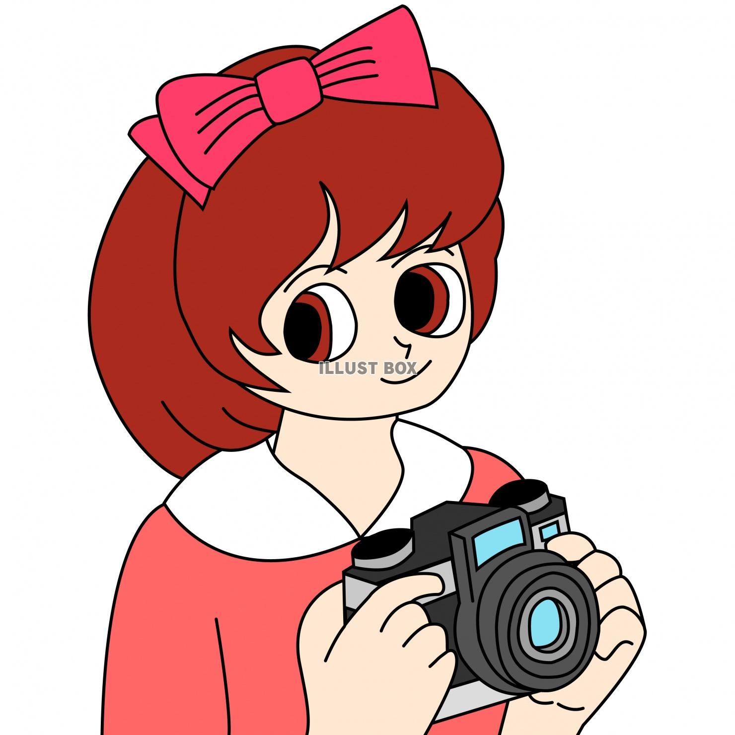 カメラを持つ女の子