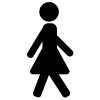 歩く女性のピクトグラム素材