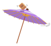 太神楽　傘回し　ますます繁盛　紫