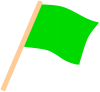 小旗（フラッグ）緑色１