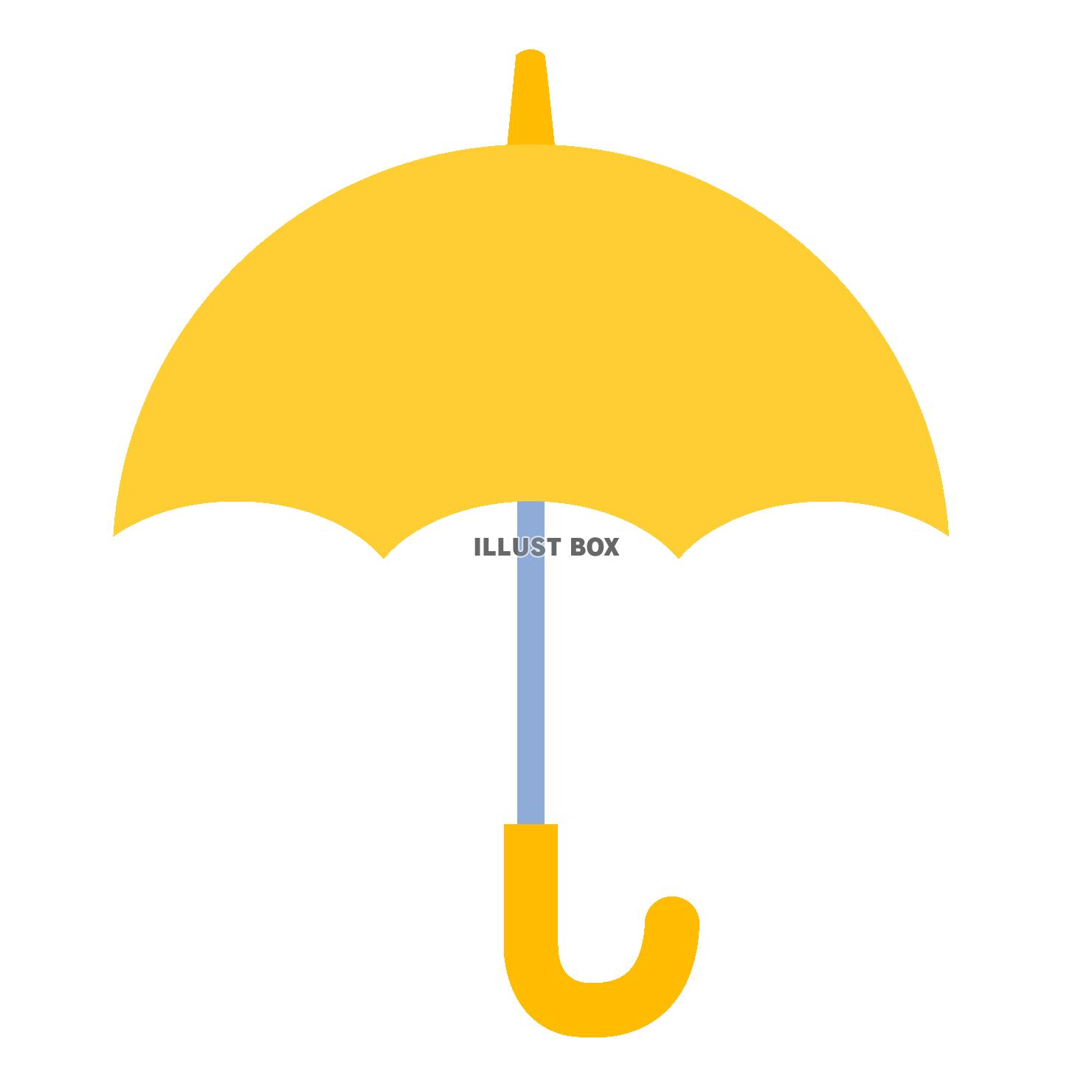 シンプルな黄色の傘　ガラなし