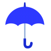 シンプルな青色の傘　ガラなし