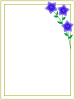 桔梗の花模様フレームシンプル飾り枠背景イラスト透過png