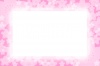 光彩の花背景長方形フレーム：ピンク