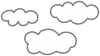 グレーの線で描いた雲４