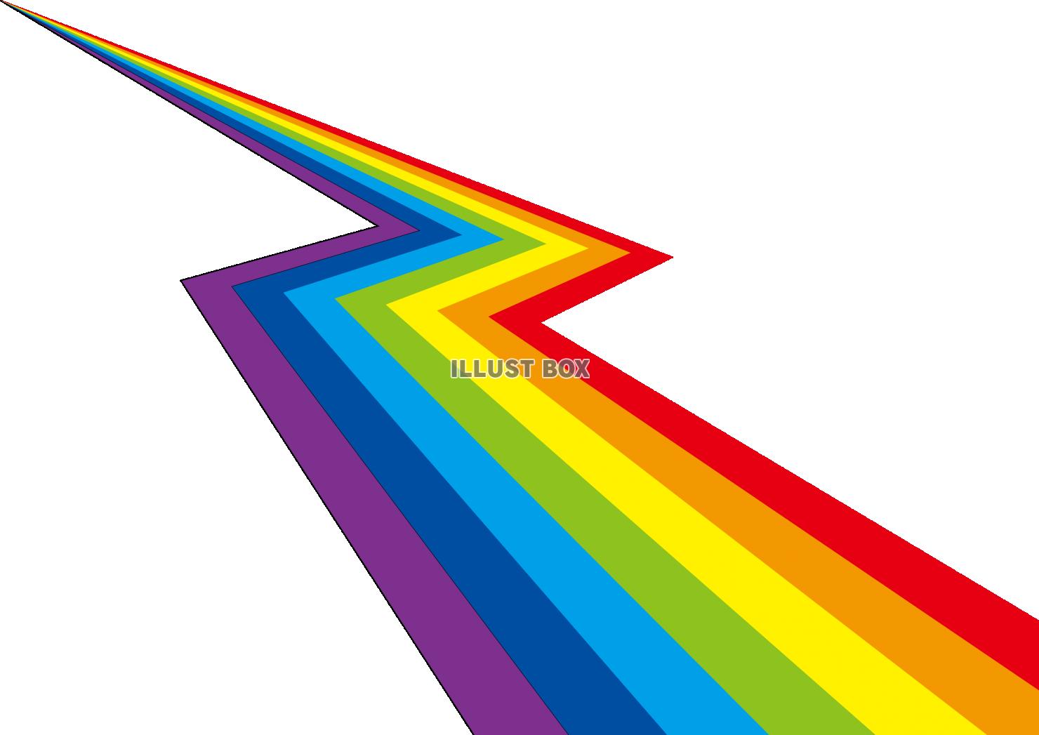 直線的な虹のロード　レインボーライン