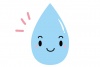 雨粒しずく表情キャラクター01/笑顔