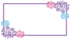 6_枠・紫・ピンク・水色・長方形・ワンポイント