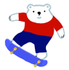 シロクマオリンピック・スケートボード 