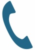 シンプルな電話の受話器のイラスト