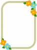 花模様フレームシンプル飾り枠背景イラスト