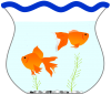 金魚鉢（金魚と水草）１