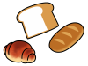 食パンとフランスパンとロールパン