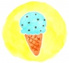水彩のアイスクリーム２