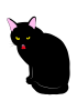 黒猫のイラスト素材