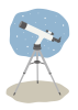 天体望遠鏡線あり背景あり(zipファイル: pdf,jpg,透過png)