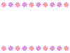 秋桜のフレーム04　紫とピンク