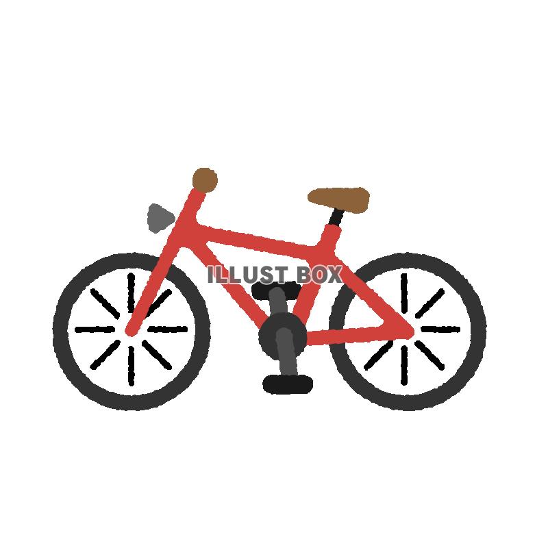 シンプルでかわいい赤い自転車