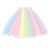 パステルカラーの虹色スカート