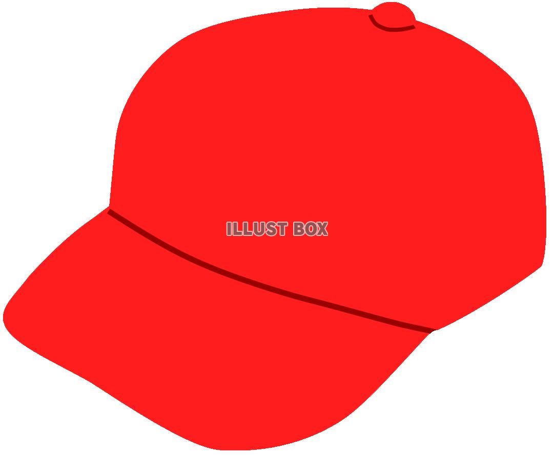 赤い野球帽